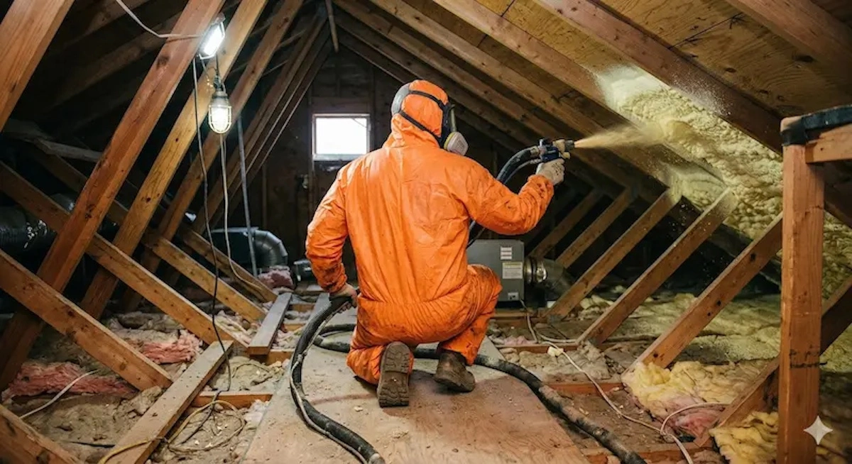 Residential spray foam insulation attic Frankfort KY